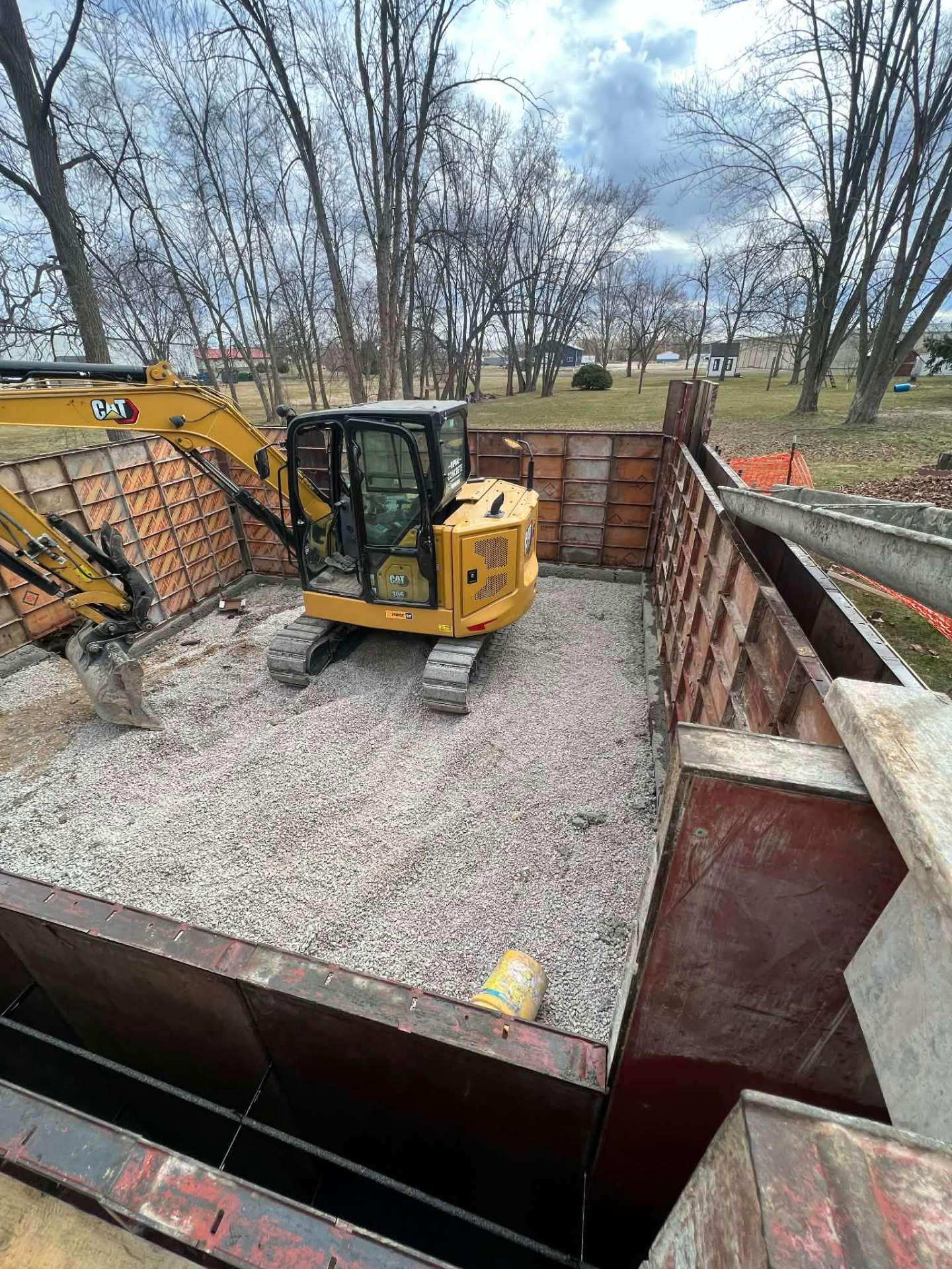 Concrete flatwork in progress in Fairwater by Kuphal Concrete