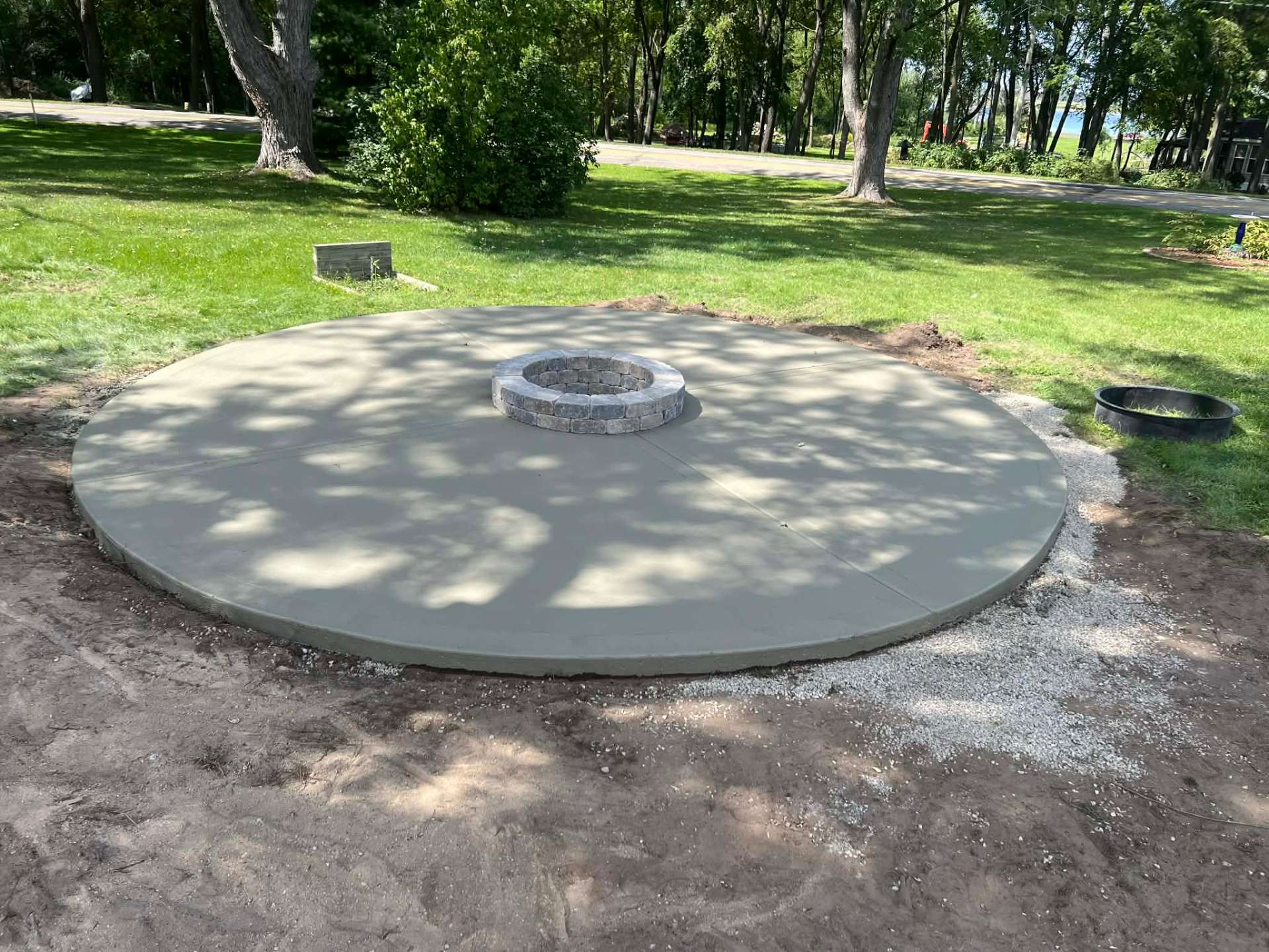 Slab foundation ready for framing by Kuphal Concrete